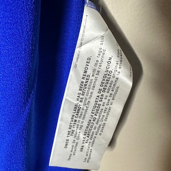 DRESS THE POPULATION Tiffany Midi Dress Large Electric Blue One Shoulder NWT - Picture 3 of 8